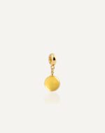 12mm honey amber pendant golden lunar in 24K gold vermeil Mondri