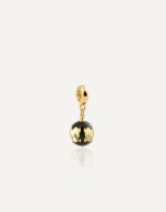 faceted amber pendant with 24K gold vermeil sterling silver bliss Mondri jewelry design