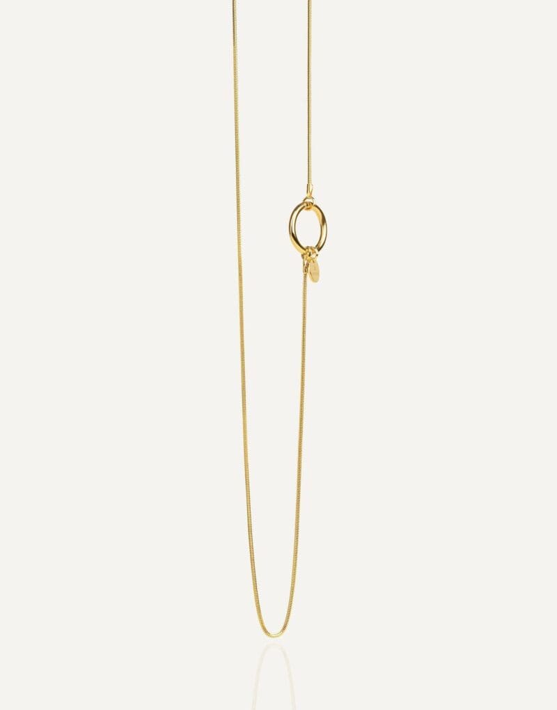 long gold-plated chain with a ring sndcr