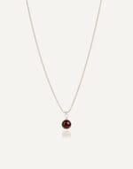 silver necklace with 10mm cherry amber pendant cherry 1