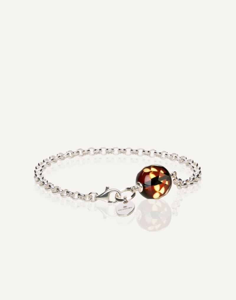 sterling silver bracelet with faceted amber bliss