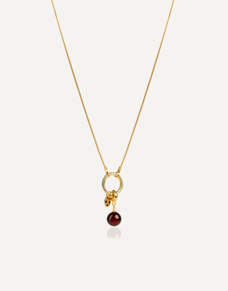 long chain necklace with ring clasp 24k gold vermeil sterling silver set 11mm pendant tiger mondri jewelry