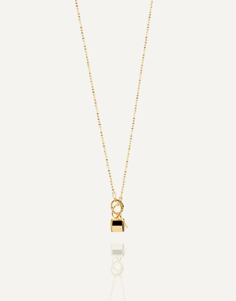 24k gold plated sterling silver modern lariat necklace with dark transparent baltic amber calice mondri