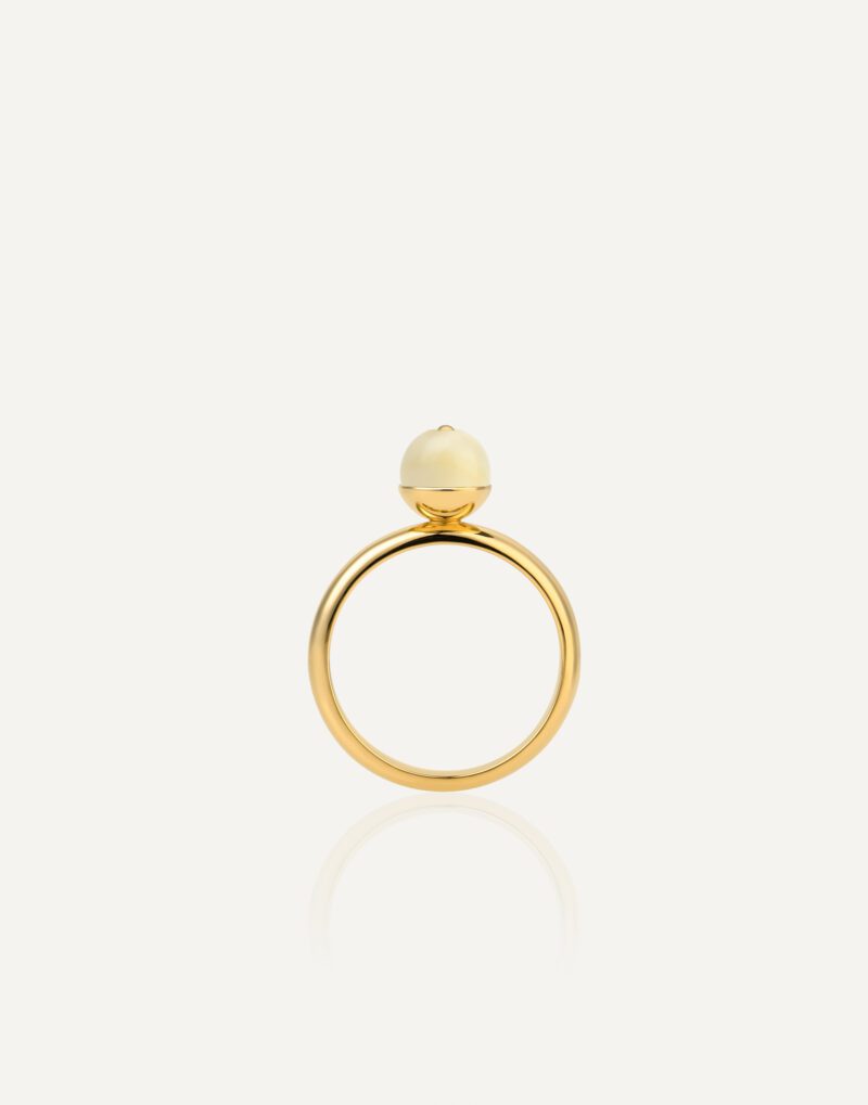 24k gold vermeil sterling silver white amber ring royal white mondri jewelry